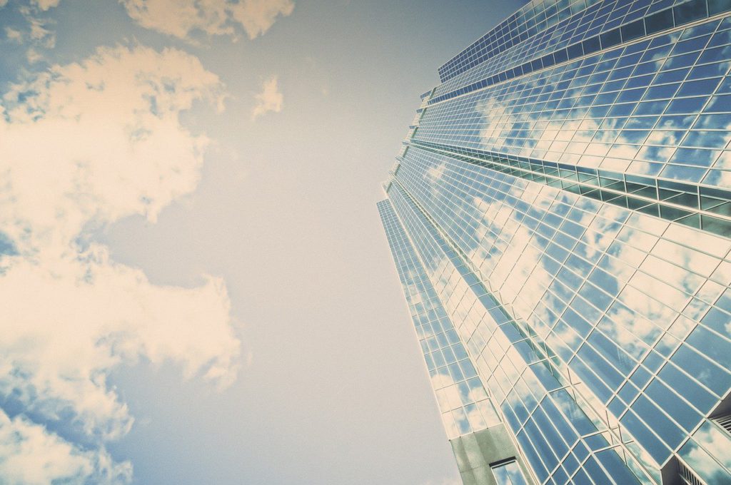 facade, building, reflection